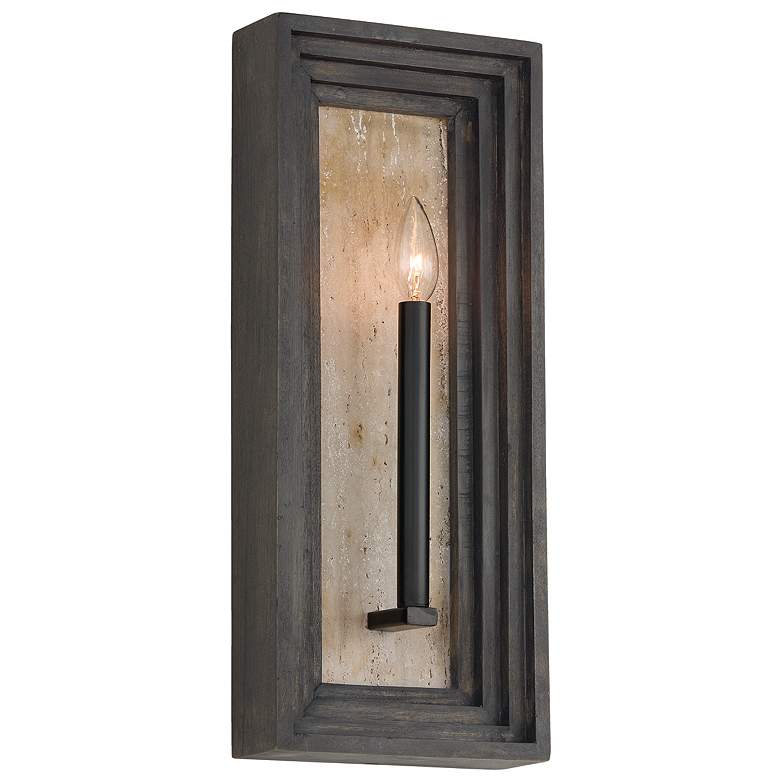 Image 2 Capital Lighting Dunn 1 Light Sconce 8.25" Espresso Stain and Black