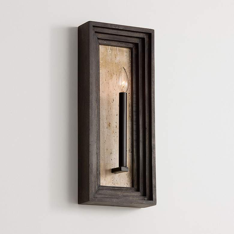 Image 1 Capital Lighting Dunn 1 Light Sconce 8.25" Espresso Stain and Black