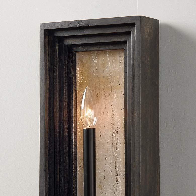 Image 3 Capital Lighting Dunn 1 Light Sconce 8.25" Espresso Stain and Black more views