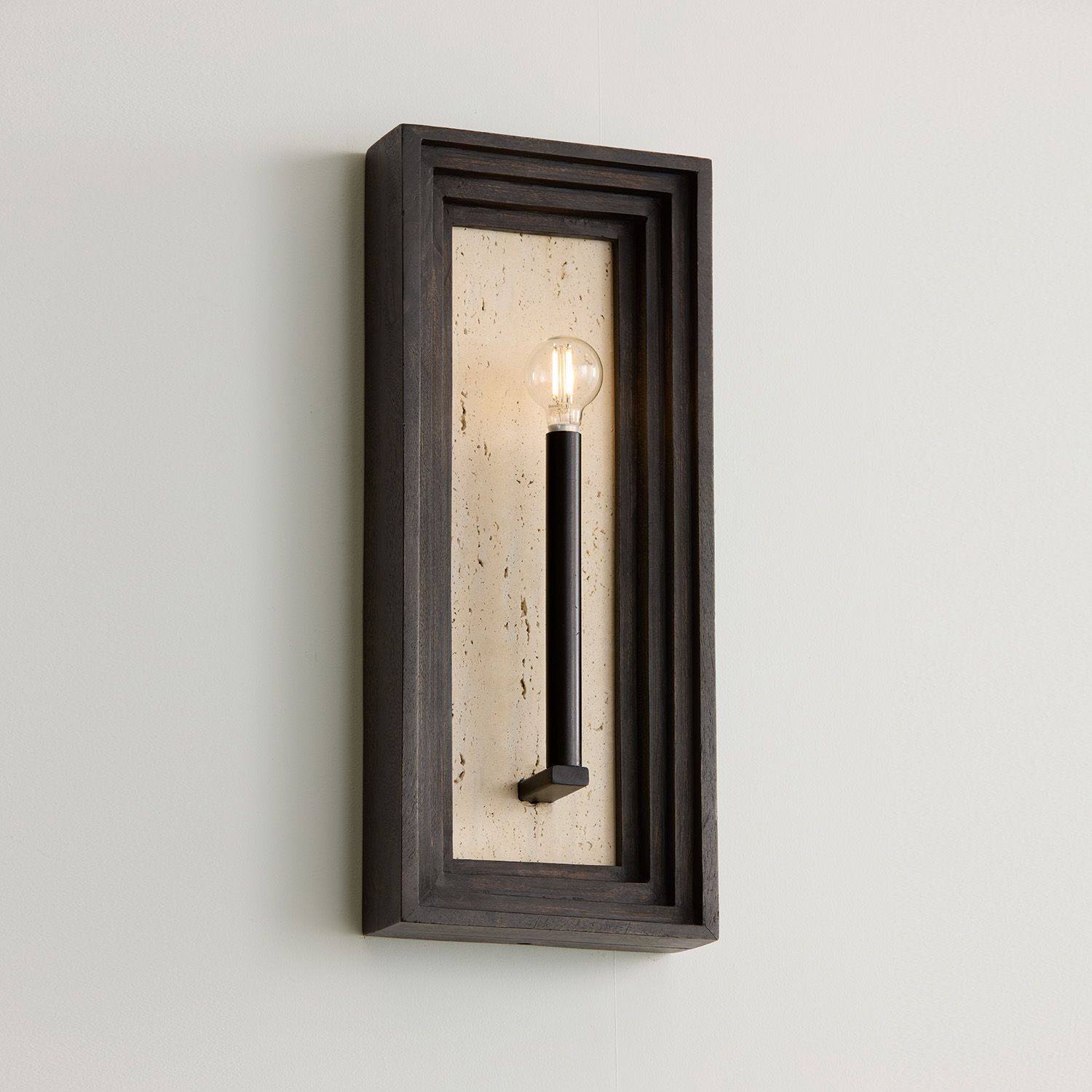 Capital Lighting Dunn 1 Light Sconce 8.25" Espresso Stain and Black