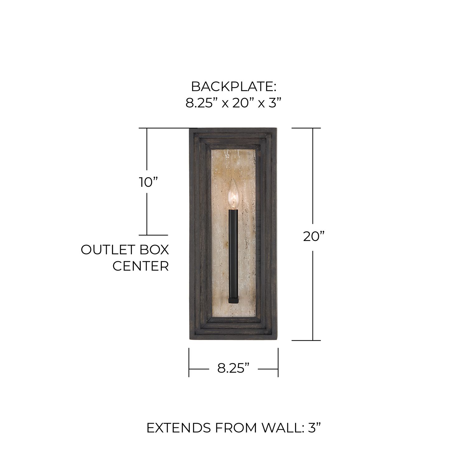 Capital Lighting Dunn 1 Light Sconce 8.25" Espresso Stain and Black