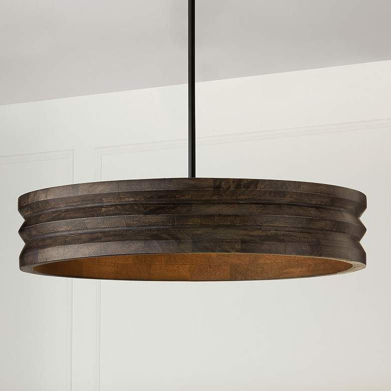 Image 5 Capital Lighting Dunn 4 Light Chandelier 30" Espresso Stain and Black more views