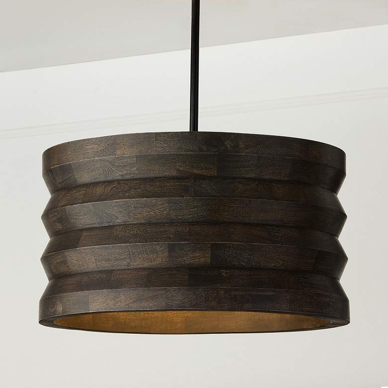 Image 3 Capital Lighting Dunn 4 Light Pendant 22" Espresso Stain and Black more views