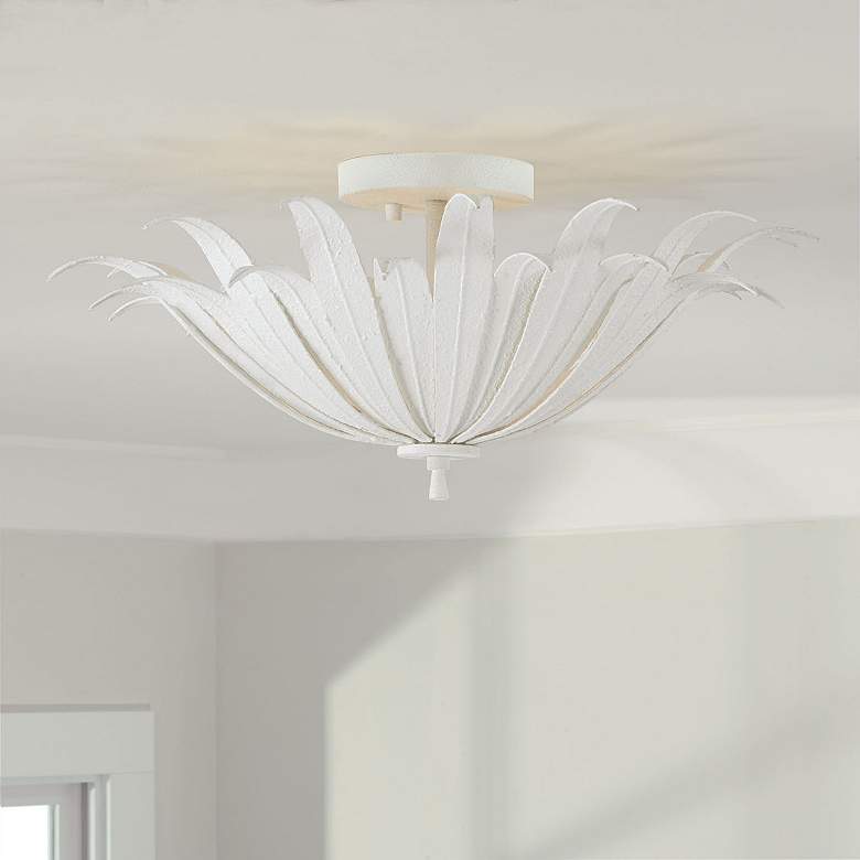 Image 1 Capital Lighting Eden 18" Wide 3-Light White Semi-Flush Ceiling Light