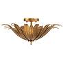 2_Capital Lighting Eden 18" Wide Gold Feather Bowl 3-Light Ceiling Light