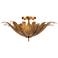 Capital Lighting Eden 18" Wide Gold Feather Bowl 3-Light Ceiling Light