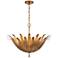 Capital Lighting Eden 24" Wide Antique Gold Metal Leaf Pendant Light