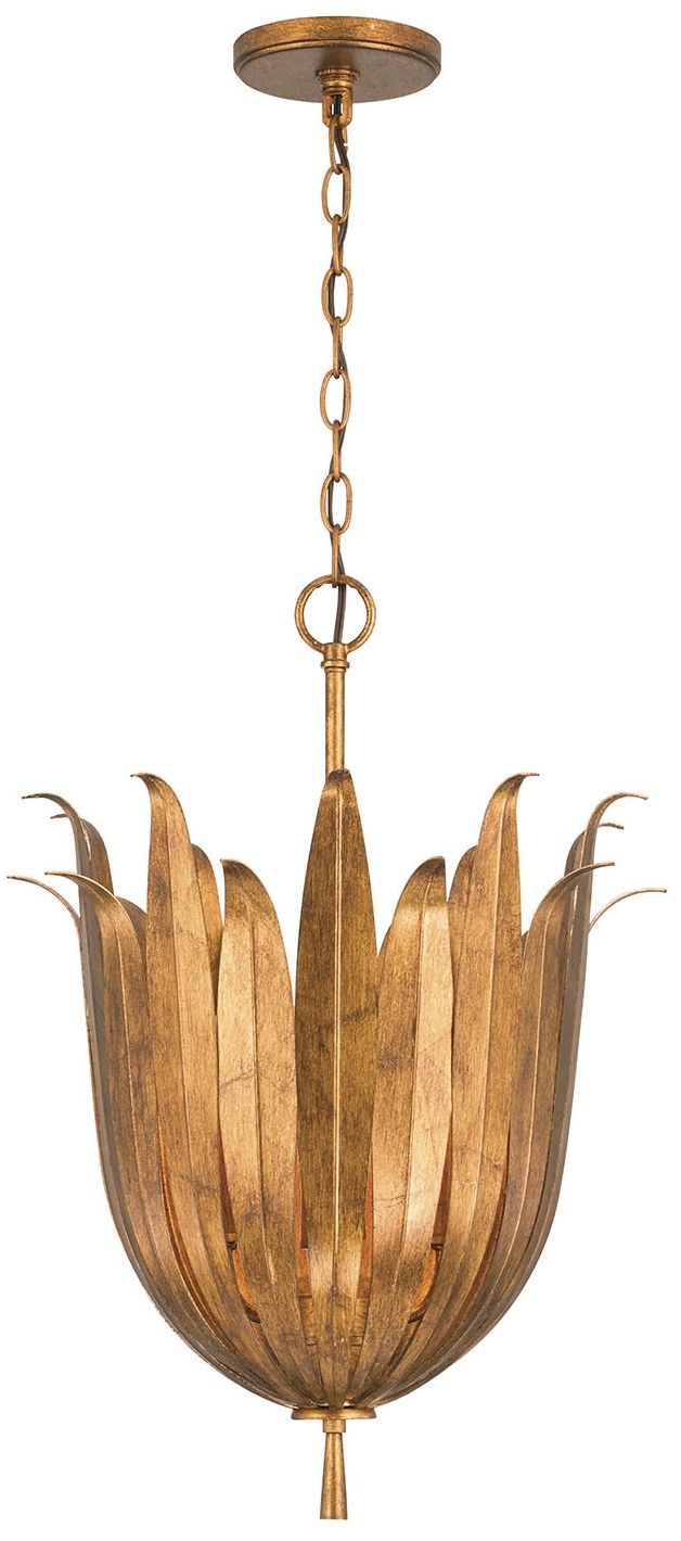 Image 2 Capital Lighting Eden 4 Light Pendant 16" Antique Gold