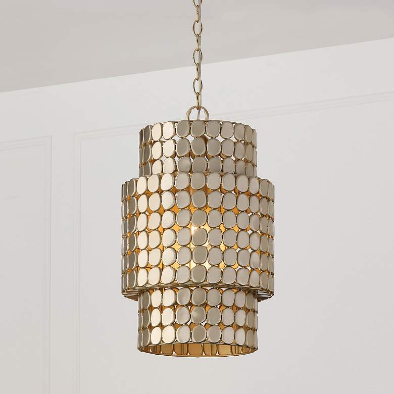 Image 3 Capital Lighting Eliana 1 Light Pendant 13" Champagne Brass more views