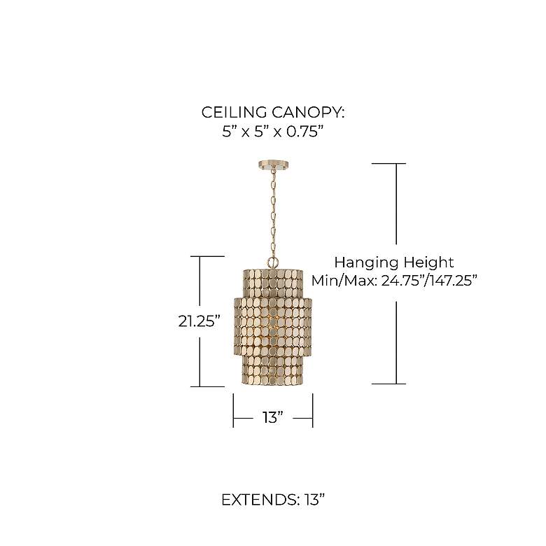 Image 5 Capital Lighting Eliana 1 Light Pendant 13" Champagne Brass more views