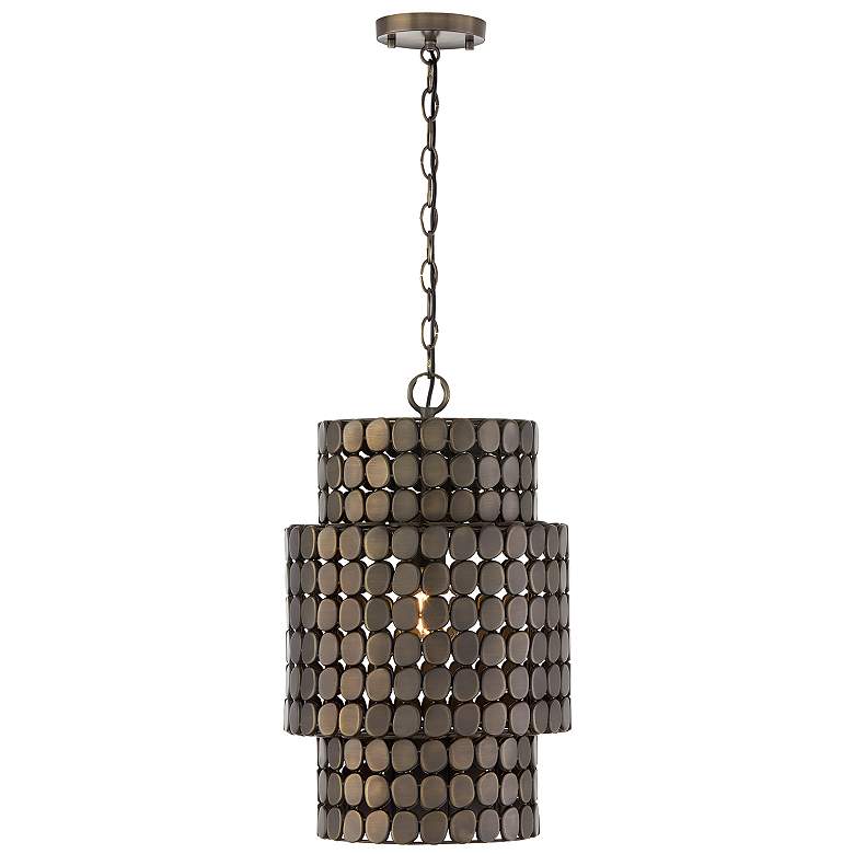Image 1 Capital Lighting Eliana 1 Light Pendant 13" Dark Brass
