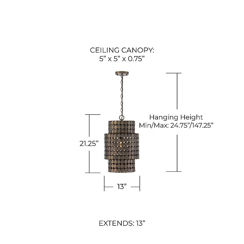 Image 4 Capital Lighting Eliana 1 Light Pendant 13" Dark Brass more views