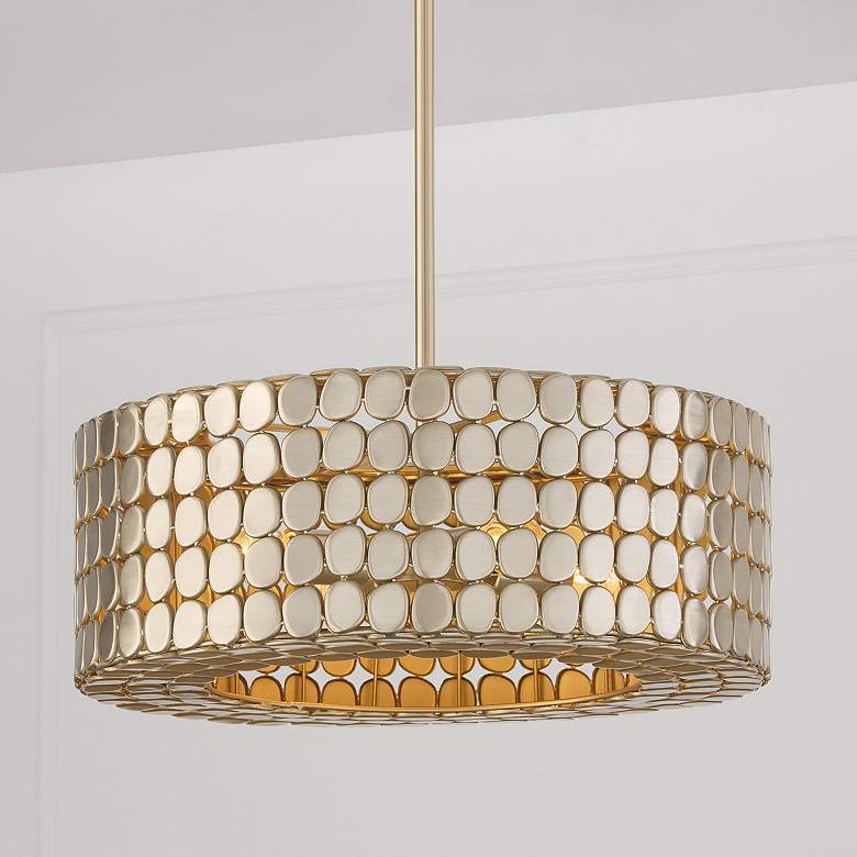 Image 1 Capital Lighting Eliana 4 Light Pendant 21.75" Champagne Brass