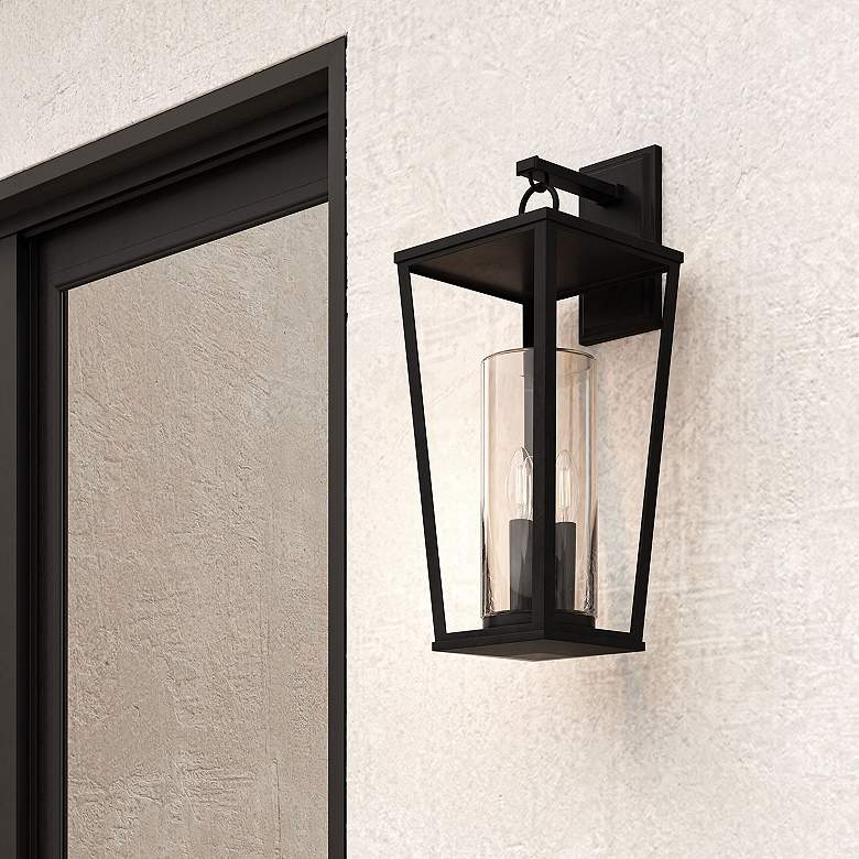 Image 3 Capital Lighting Elliott 3 Light Outdoor Wall-Lantern Black more views