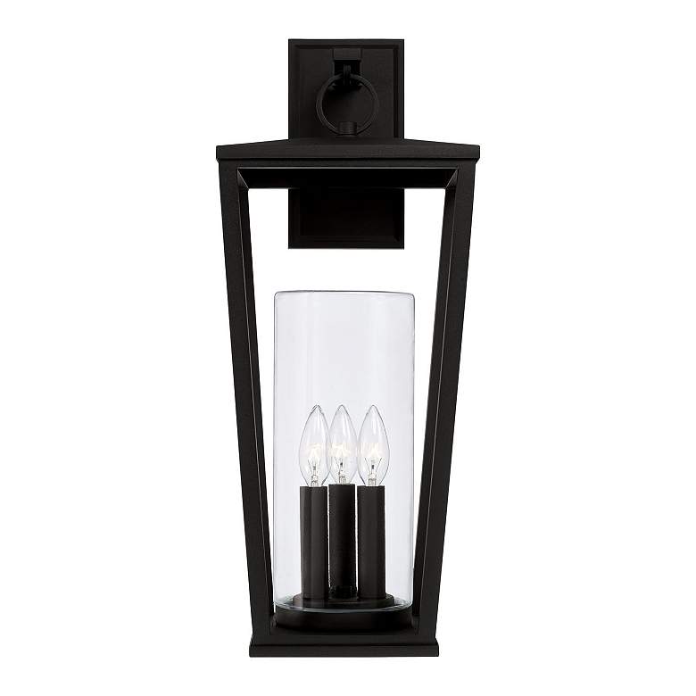 Image 5 Capital Lighting Elliott 3 Light Outdoor Wall-Lantern Black more views
