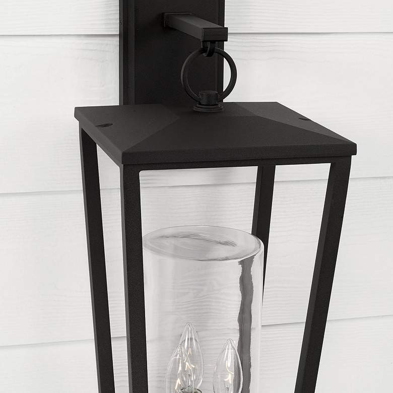 Image 6 Capital Lighting Elliott 3 Light Outdoor Wall-Lantern Black more views