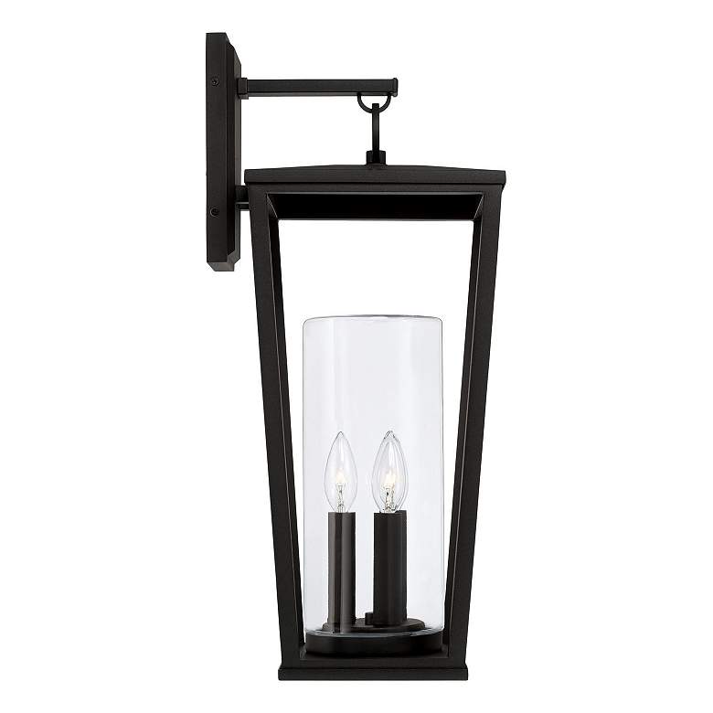 Image 7 Capital Lighting Elliott 3 Light Outdoor Wall-Lantern Black more views