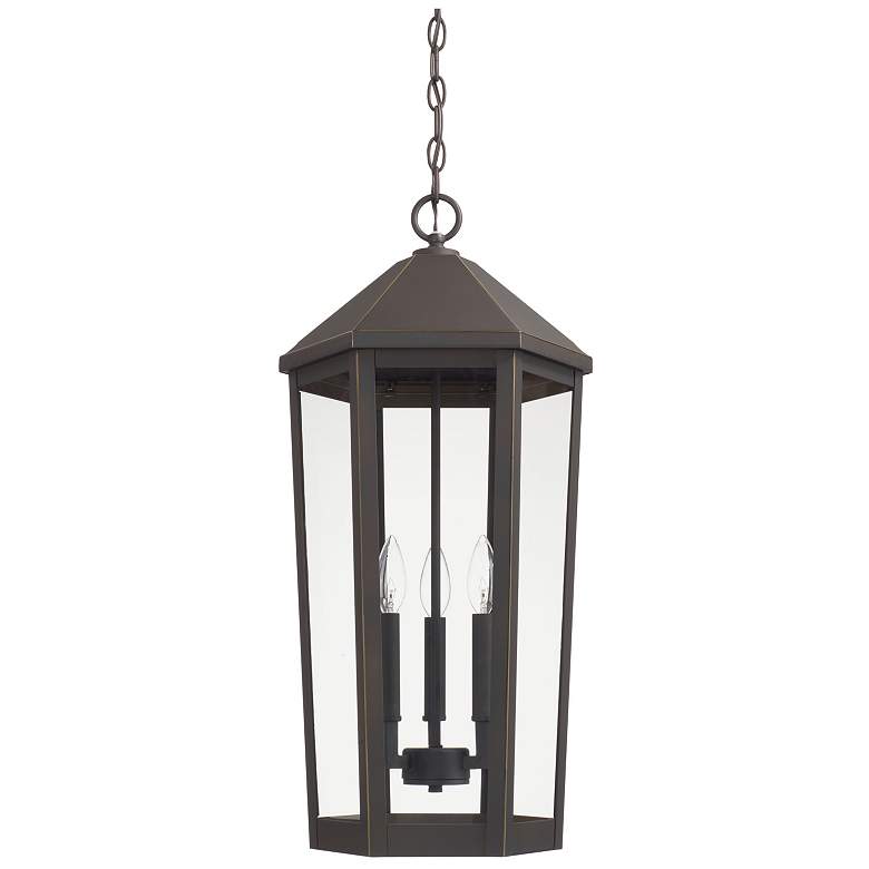 Image 1 Capital Lighting Ellsworth 3 Light Outdoor Wall-Lantern Oiled Bronze