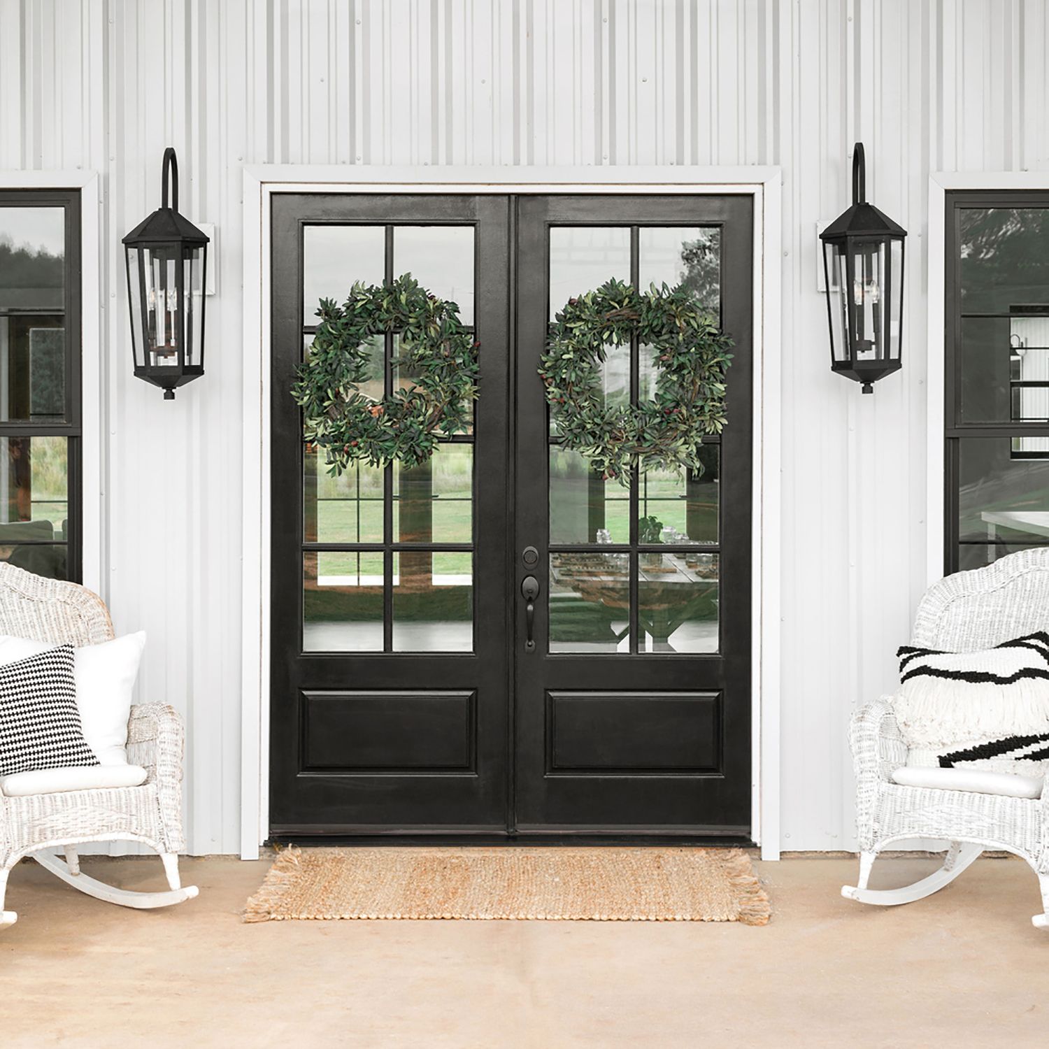 Image 4 Capital Lighting Ellsworth 36" Black 3-Light Outdoor Wall Light more views