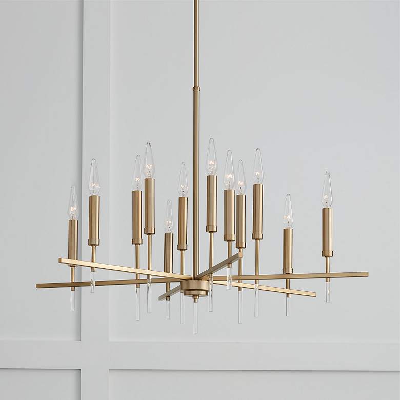 Image 7 Capital Lighting Elora 12 Light Chandelier Matte Brass more views