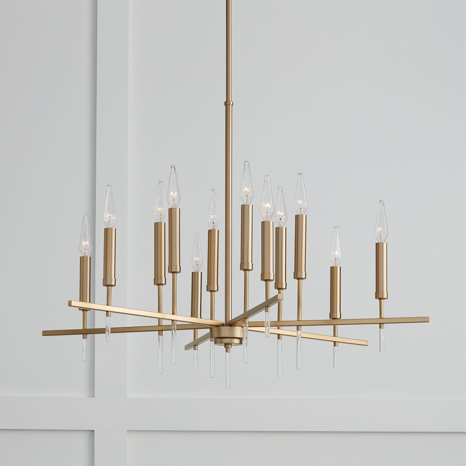 Capital Lighting Elora 12 Light Chandelier Matte Brass