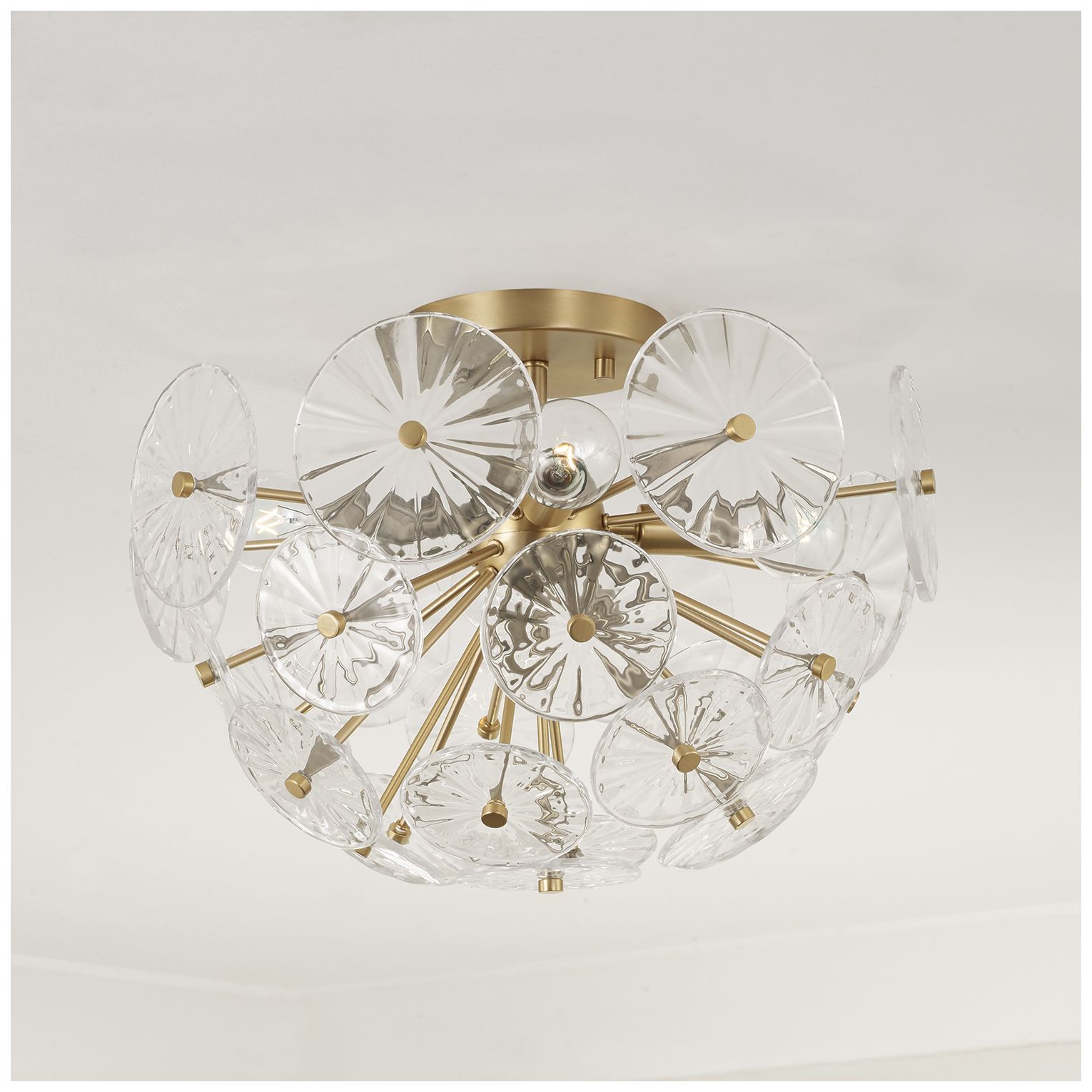 Image 3 Capital Lighting Emelie 4 Light Semi Flush 15.5" Matte Brass more views