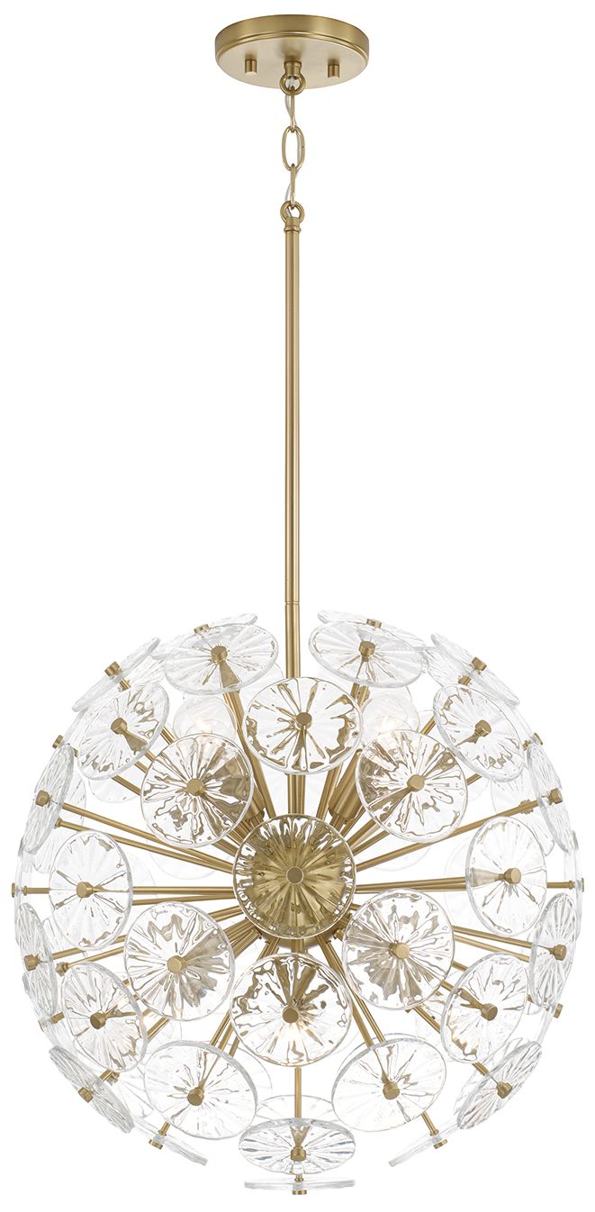 Image 2 Capital Lighting Emelie 8 Light Pendant 18" Matte Brass