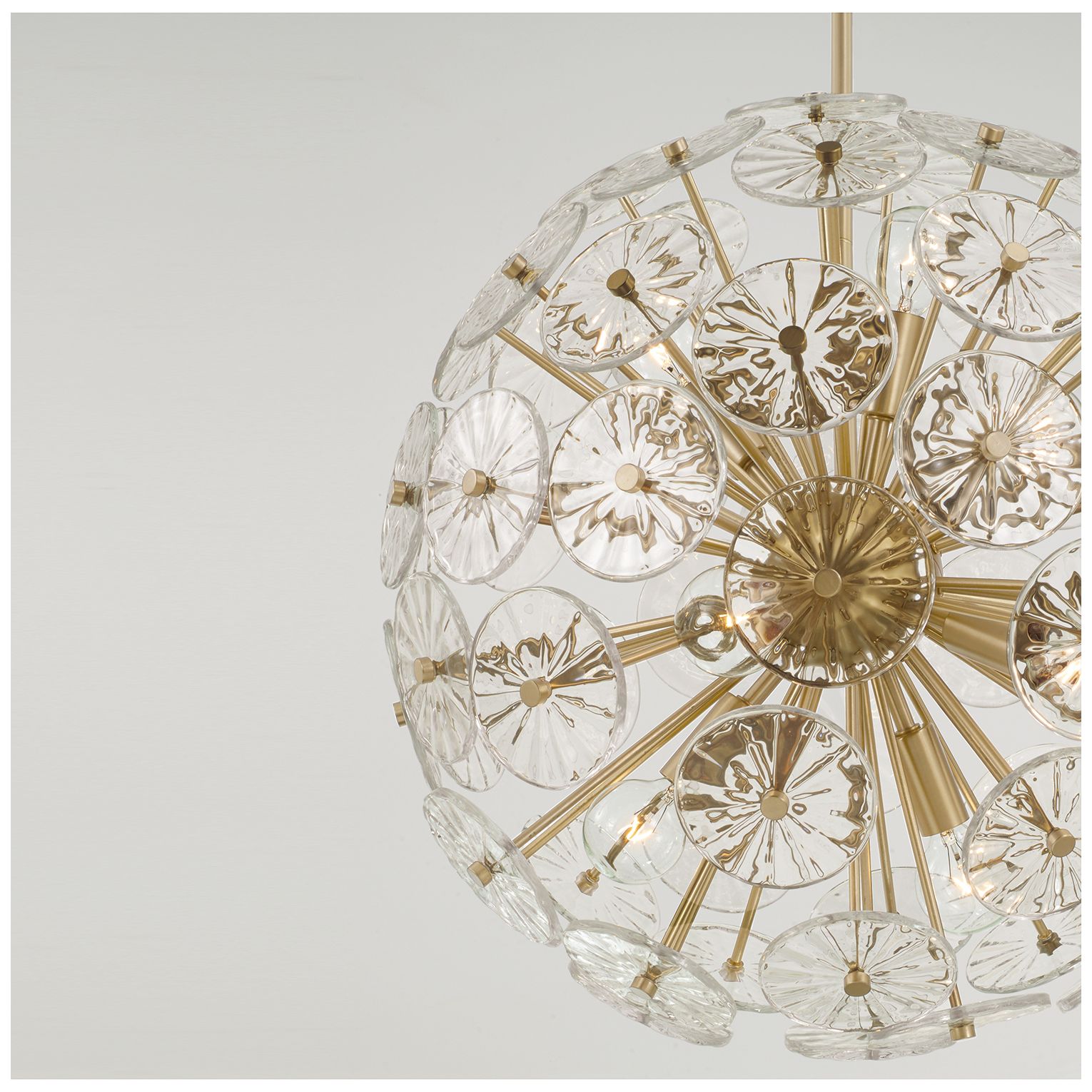 Image 3 Capital Lighting Emelie 8 Light Pendant 18" Matte Brass more views