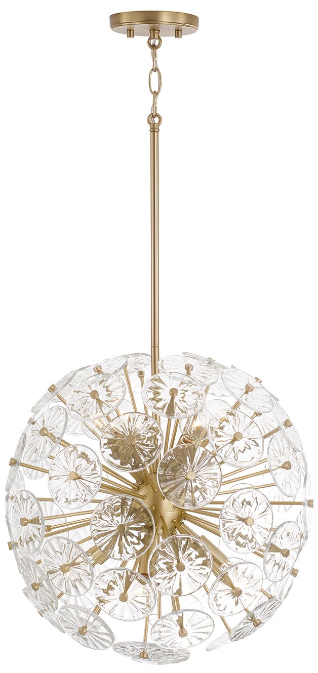 Image 4 Capital Lighting Emelie 8 Light Pendant 18" Matte Brass more views