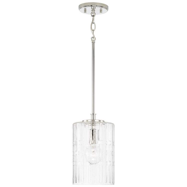 Image 1 Capital Lighting Emerson 1 Light Pendant Polished Nickel