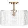 2_Capital Lighting Emerson 15" Aged Brass Seeded Glass Ceiling Light