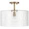 Capital Lighting Emerson 15" Aged Brass Seeded Glass Ceiling Light