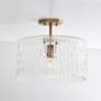 1_Capital Lighting Emerson 15" Aged Brass Seeded Glass Ceiling Light