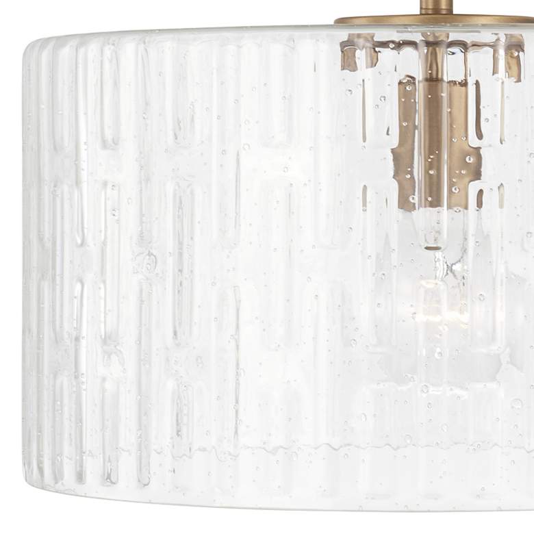 Image 3 Capital Lighting Emerson 15" Aged Brass Seeded Glass Ceiling Light more views