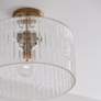 3_Capital Lighting Emerson 15" Aged Brass Seeded Glass Ceiling Light more views