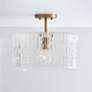 7_Capital Lighting Emerson 15" Aged Brass Seeded Glass Ceiling Light more views