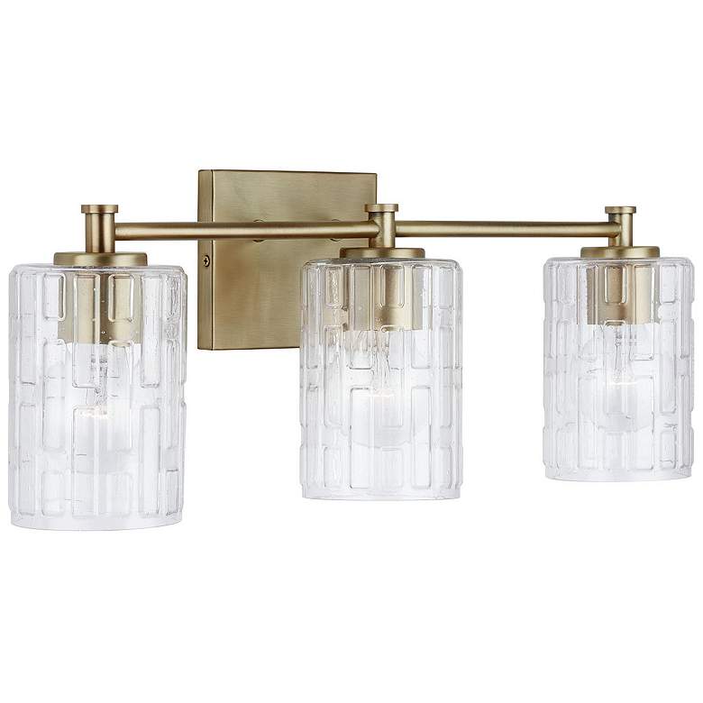 Image 1 Capital Lighting Emerson 3 Light Vanity Aged Brass