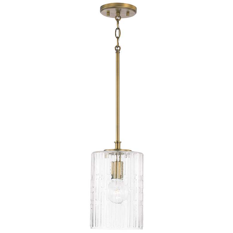 Image 2 Capital Lighting Emerson 7" Wide Modern Aged Brass and Glass Pendant