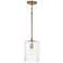Capital Lighting Emerson 7" Wide Modern Aged Brass and Glass Pendant