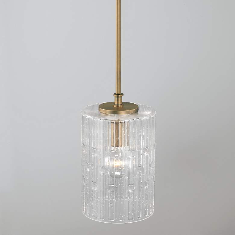 Image 3 Capital Lighting Emerson 7" Wide Modern Aged Brass and Glass Pendant more views