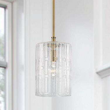 Capital Lighting Emerson 7" Wide Modern Aged Brass and Glass Pendant