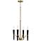 Capital Lighting Enzo 4 Light Chandelier 15.5" Aged Brass and Black