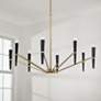 Thumbnail1 of Capital Lighting Enzo 8 Light Chandelier 40" Aged Brass and Black