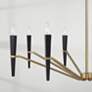 Thumbnail3 of Capital Lighting Enzo 8 Light Chandelier 40" Aged Brass and Black more views