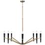 Thumbnail4 of Capital Lighting Enzo 8 Light Chandelier 40" Aged Brass and Black more views