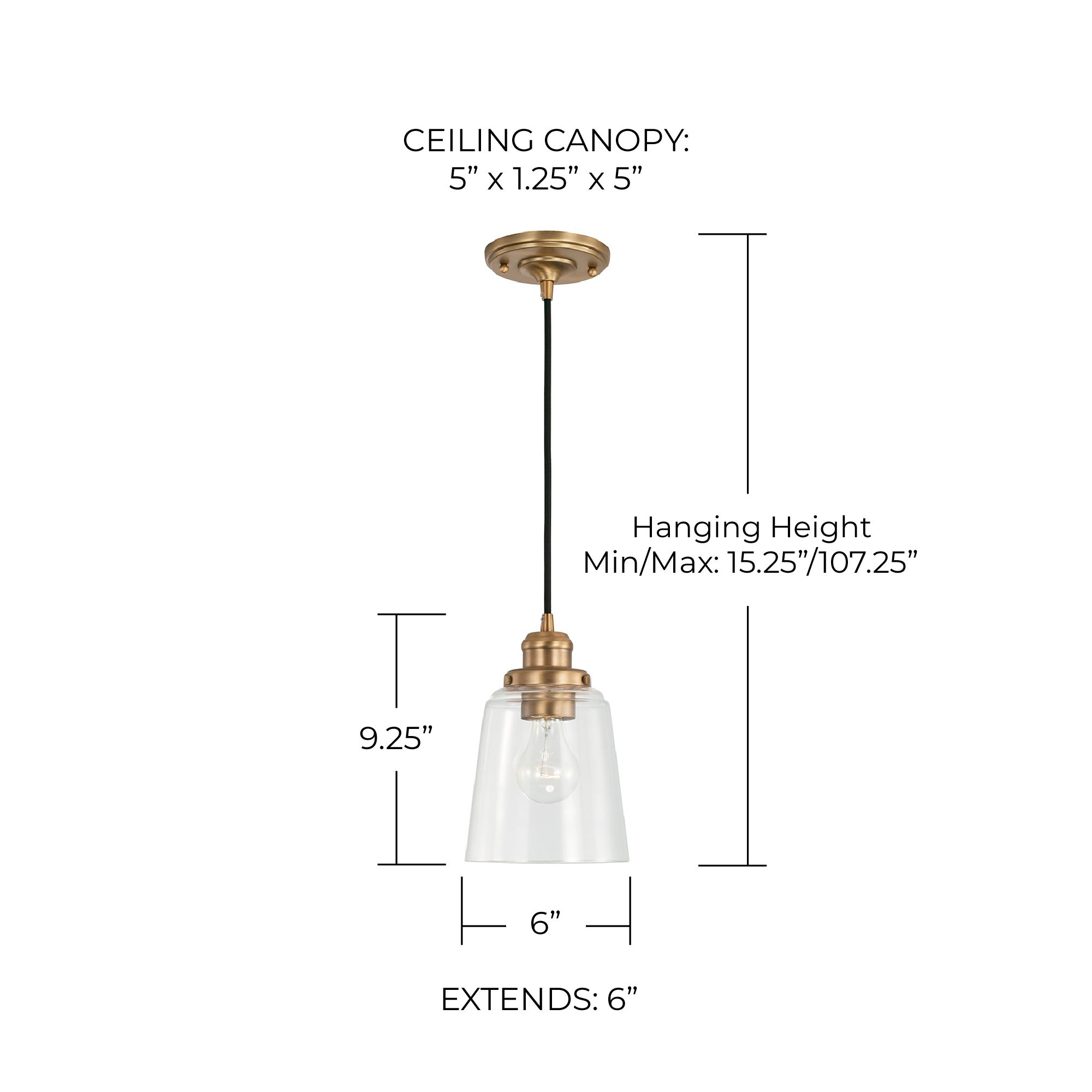 Image 4 Capital Lighting Fallon 1 Light Pendant Aged Brass more views