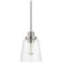 Capital Lighting Fallon 1 Light Pendant Brushed Nickel