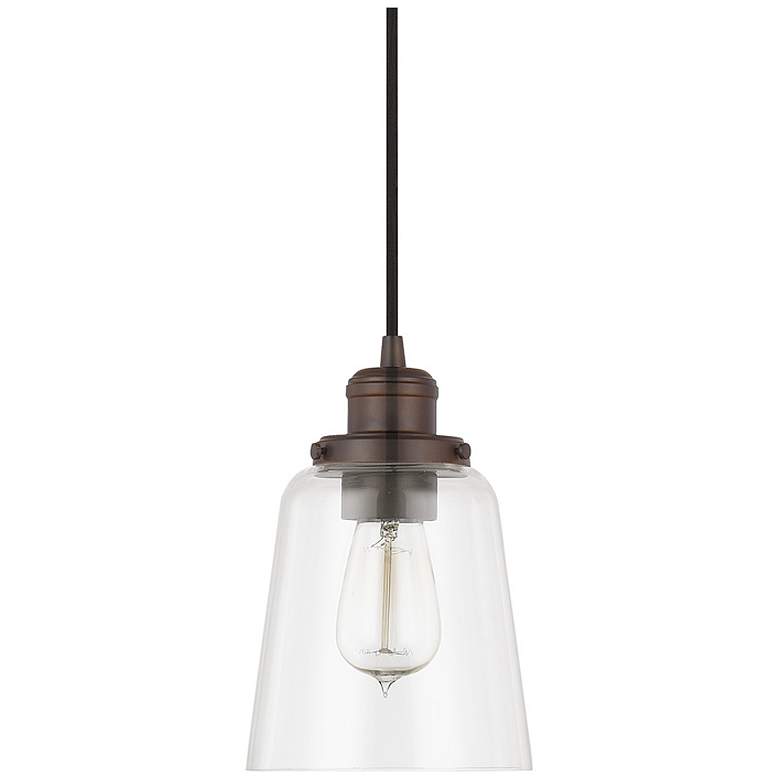 Image 1 Capital Lighting Fallon 1 Light Pendant Burnished Bronze