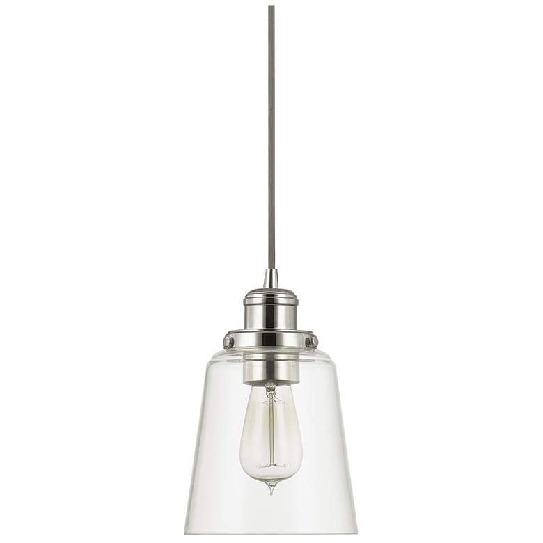 Image 1 Capital Lighting Fallon 1 Light Pendant Polished Nickel