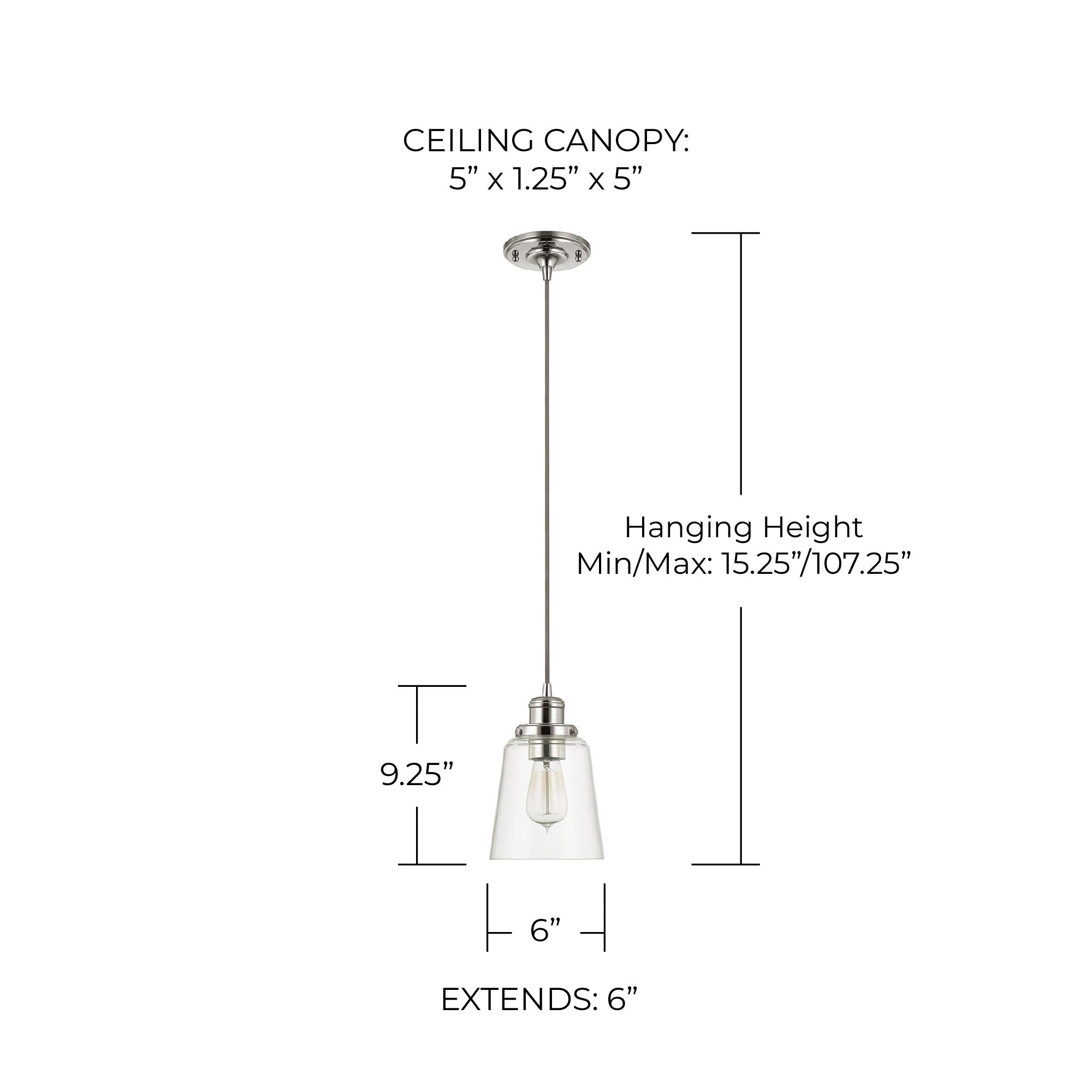 Image 2 Capital Lighting Fallon 1 Light Pendant Polished Nickel more views
